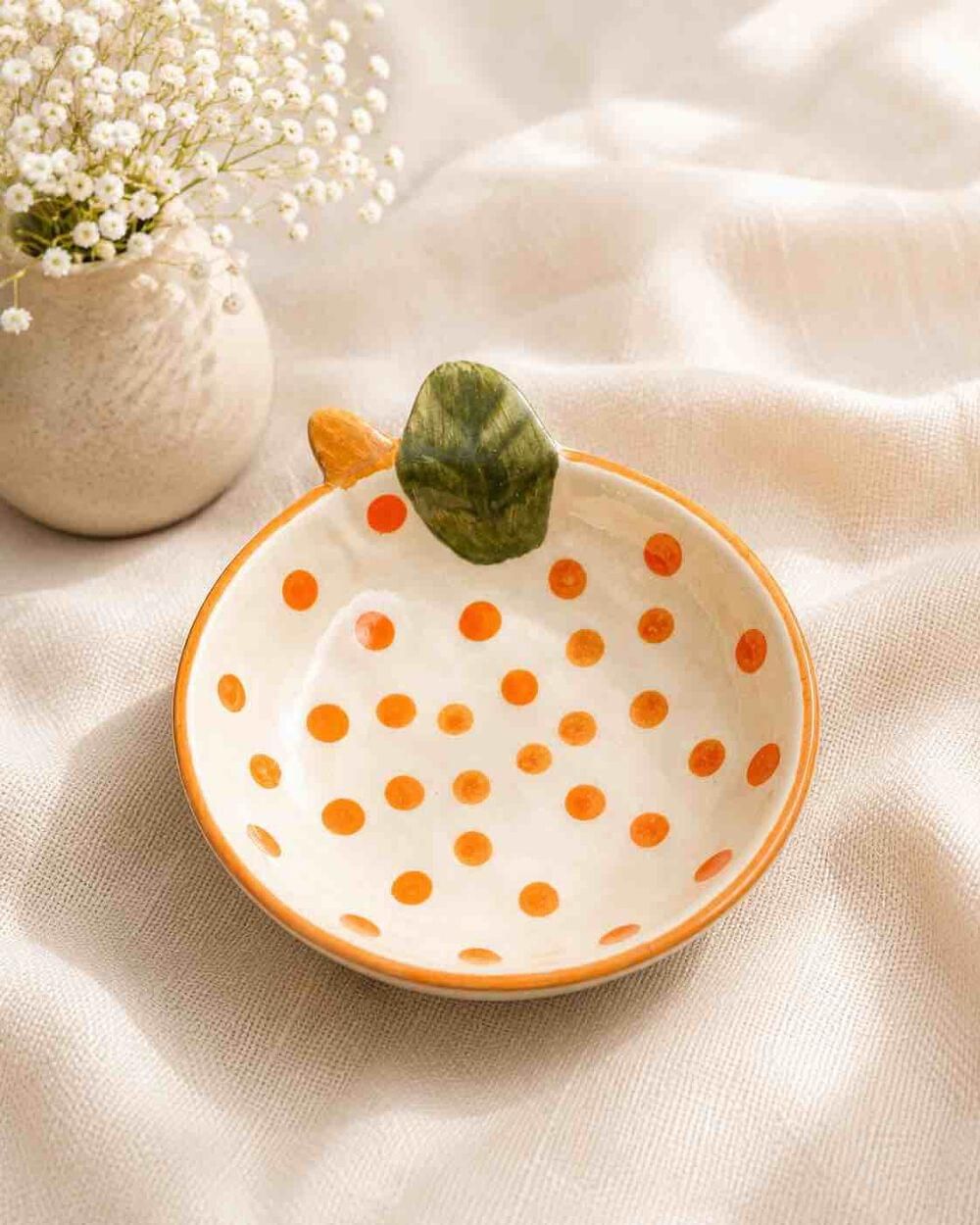 Citrus Zest Orange Ceramic Dish — Ceramic Dish