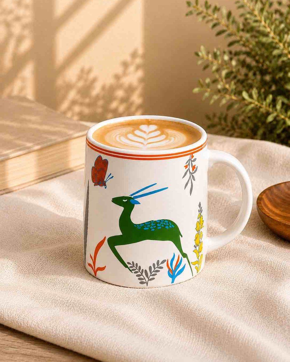 Leaping Deer Mug — Ceramic Mug