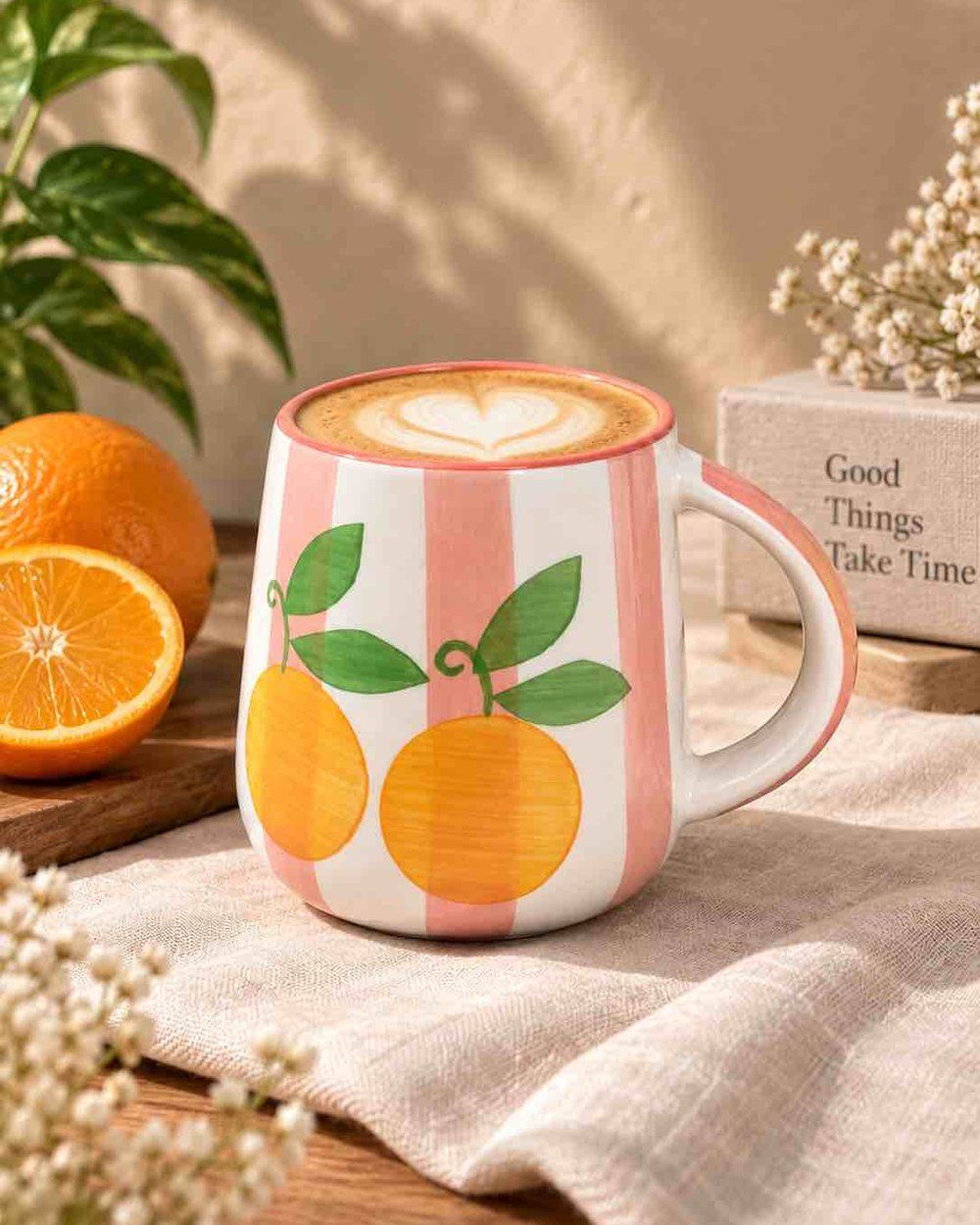 Orange Grove Stripe Mug — Ceramic Mug