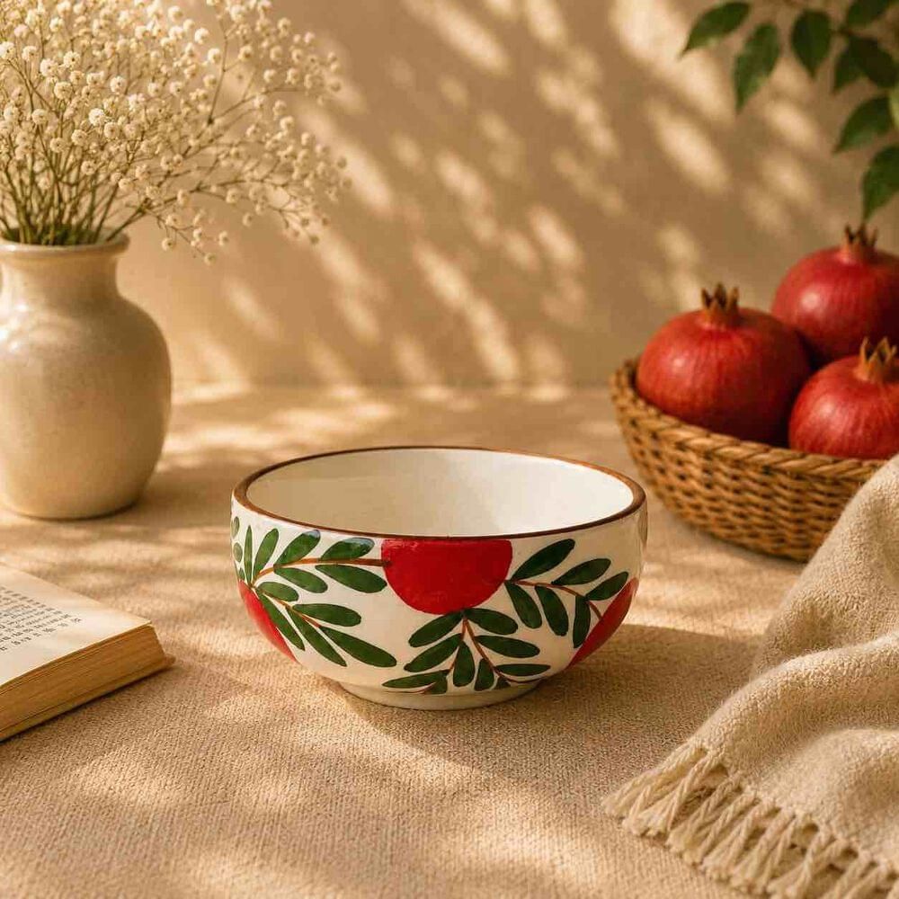 Pomegranate Vine Bowl — Ceramic Bowl