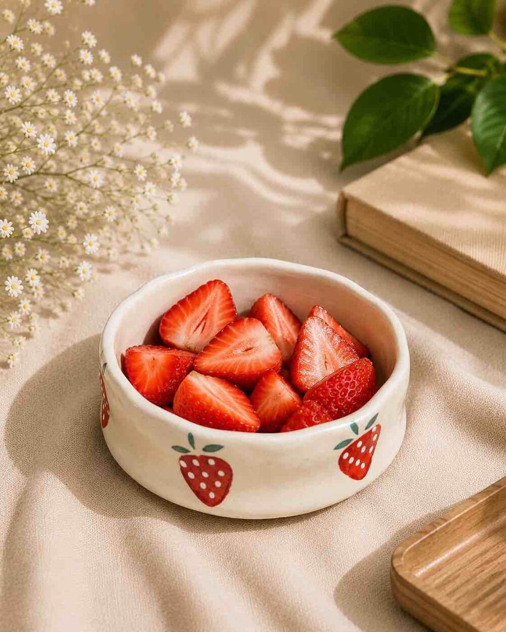 Strawberry Snack Bowl — Ceramic Bowl